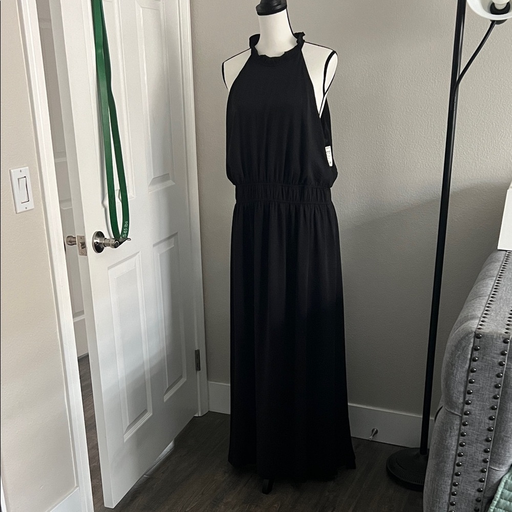 Nine West Black Halter Maxi Dress